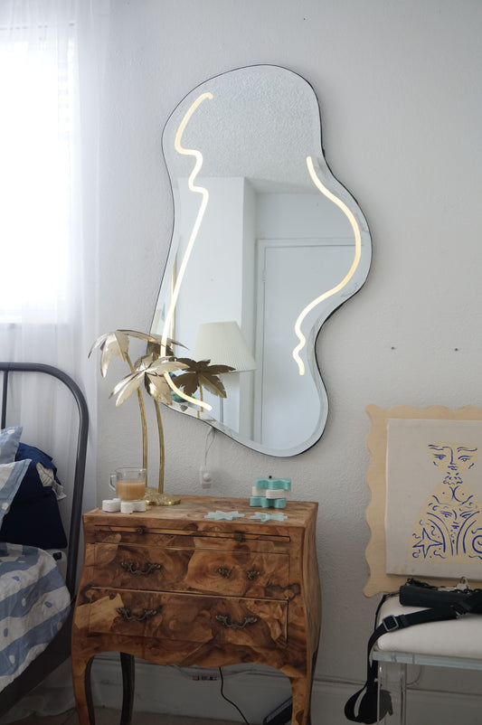 Shine Collection: Beveled Giulia Puddle Mirror